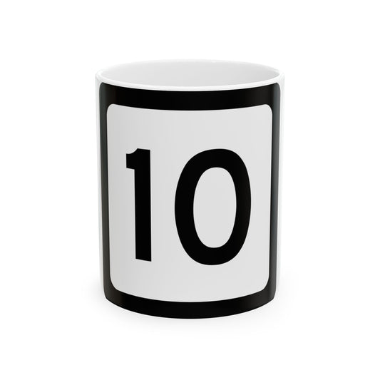 WV-10 (Virginia) (Road Sign) White Coffee Mug-11oz-Go Mug Yourself