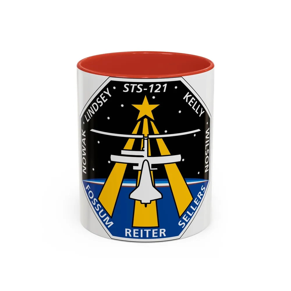 STS 121 (NASA) Accent Coffee Mug-11oz-Red-Go Mug Yourself