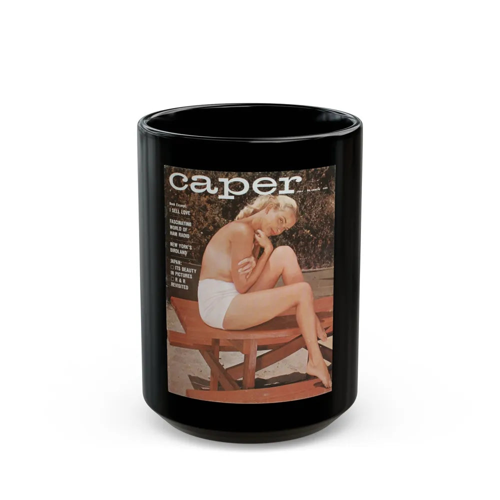 Eve Meyer #22 (Vintage Female Icon) Black Coffee Mug-15oz-Go Mug Yourself