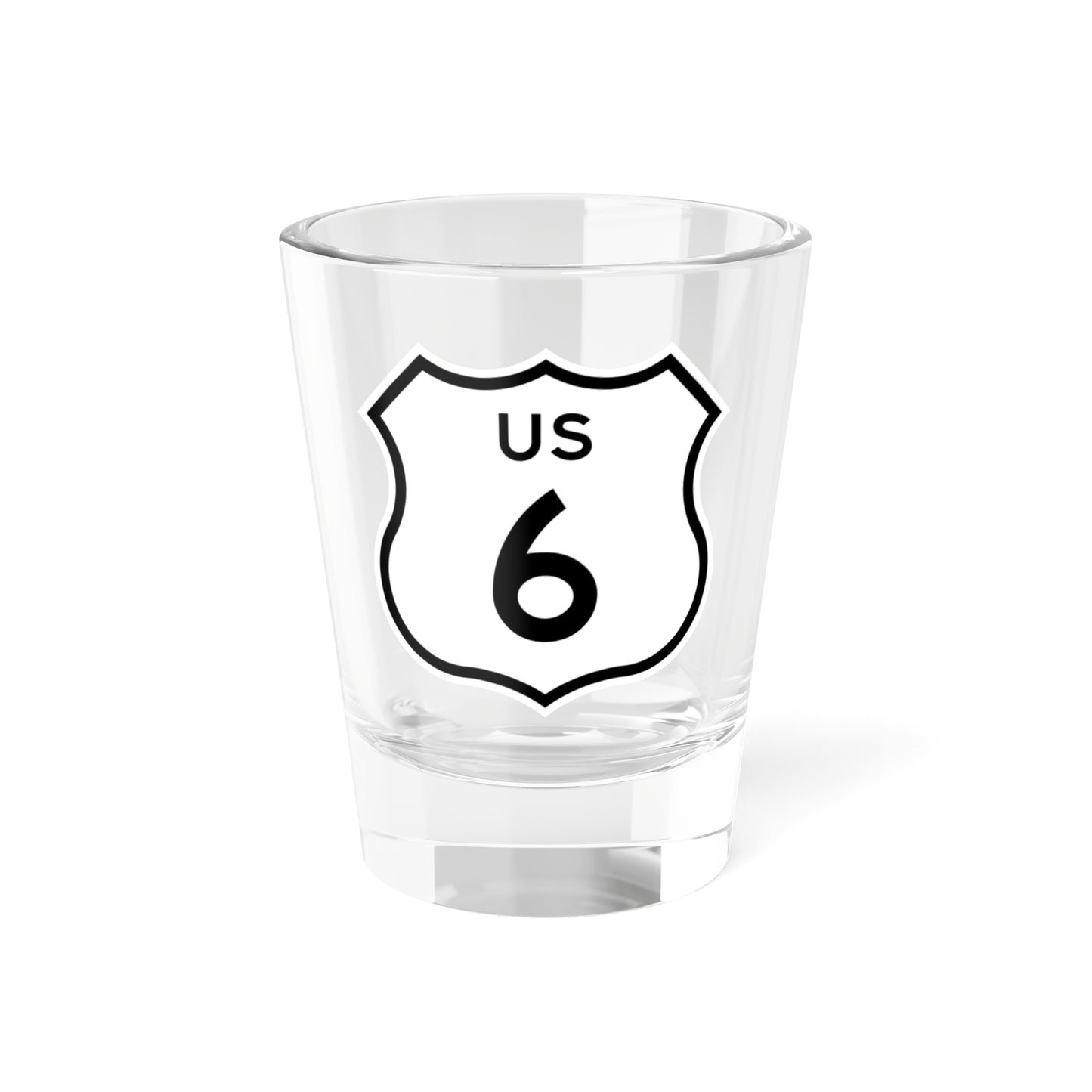 US 6 1961 cutout (California) (Road Sign) Shot Glass 1.5oz