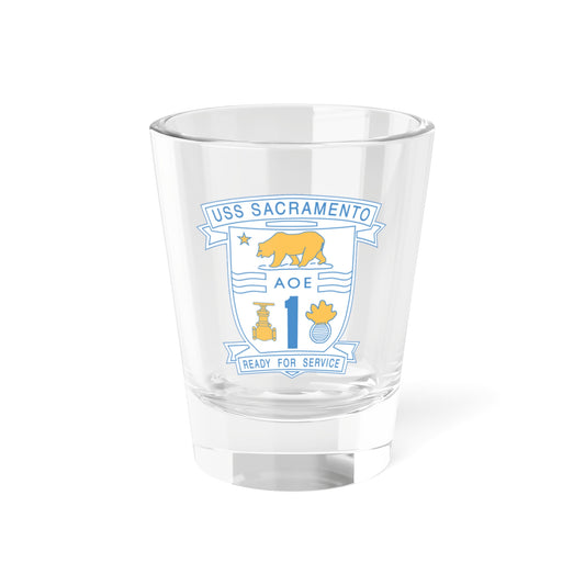 USS Sacramento Ready For Service (U.S. Navy) Shot Glass 1.5oz