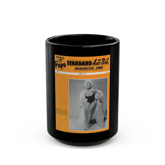 Barbara Nichols #237 - Mag. Cover (Vintage Female Icon) Black Coffee Mug-15oz-Go Mug Yourself