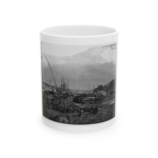 City Point, Va. Federal Supplies Deposited On The Landing (U.S. Civil War) White Coffee Mug