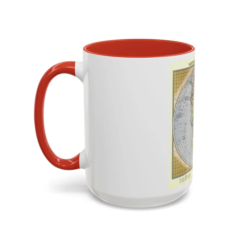 Northern Hemisphere (1946) (Map) Accent Coffee Mug-Go Mug Yourself