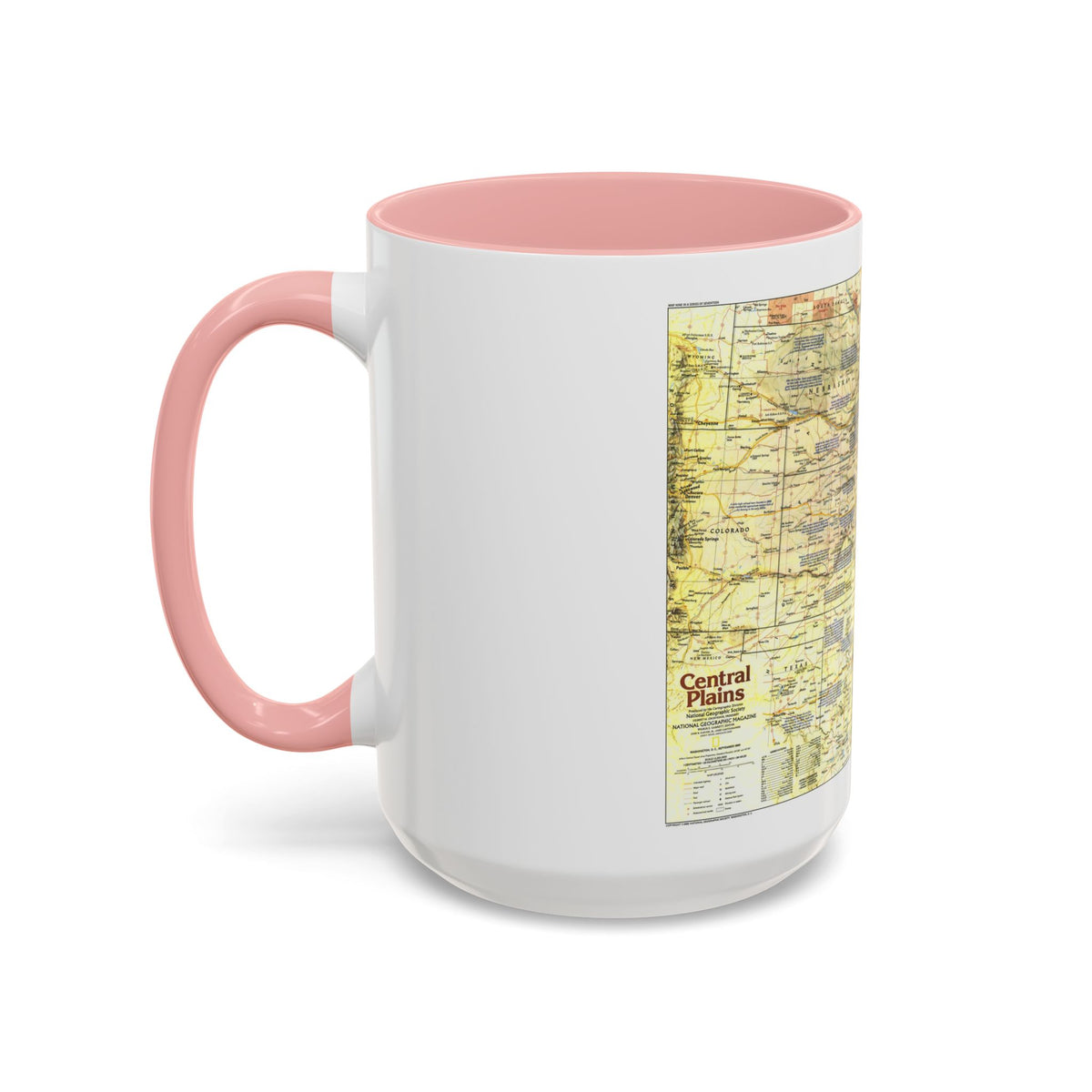 USA - Central Plains 1 (1985) (Map) Accent Coffee Mug
