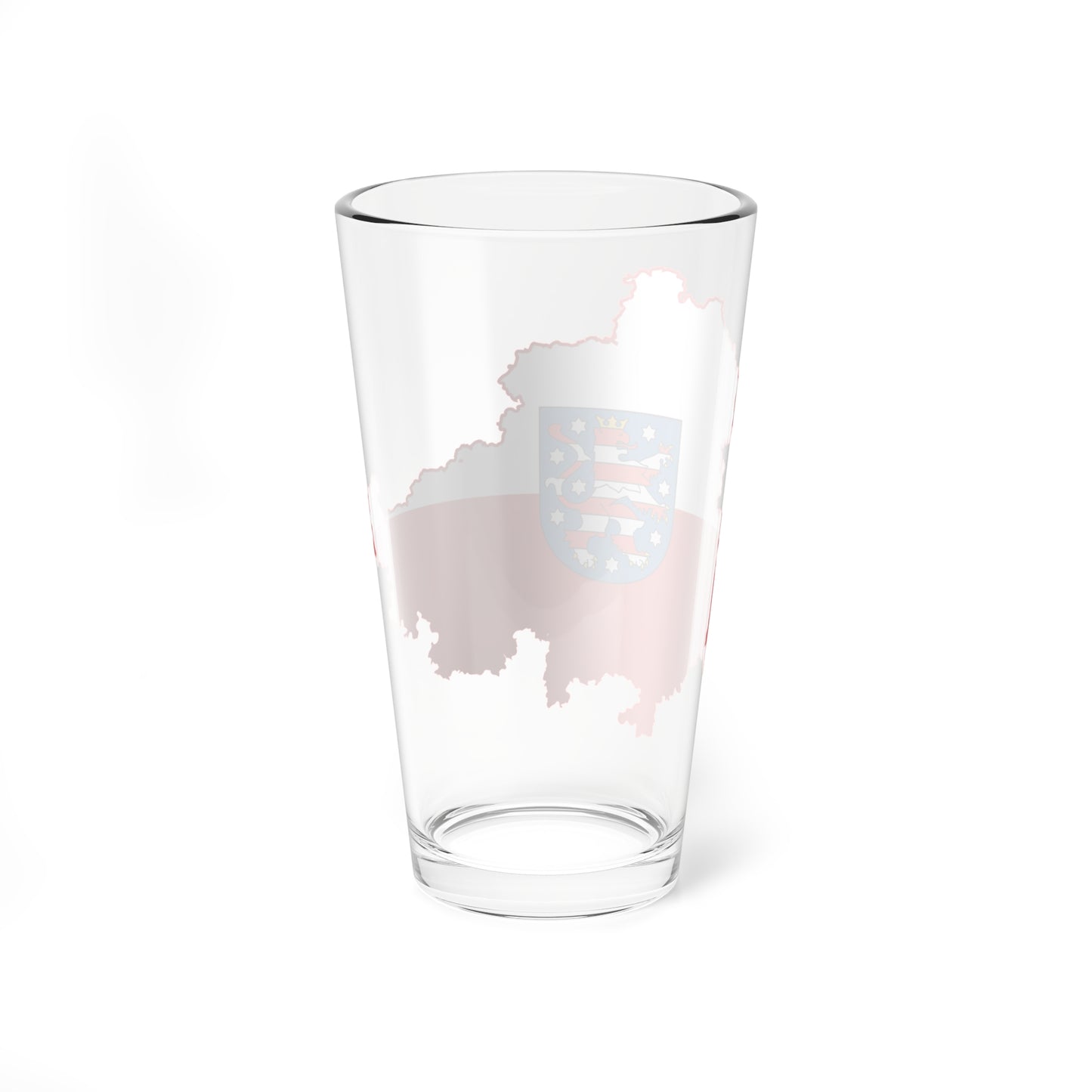 Flag map of Thuringia (Germany) Pint Glass 16oz