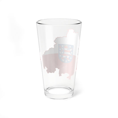 Flag map of Thuringia (Germany) Pint Glass 16oz