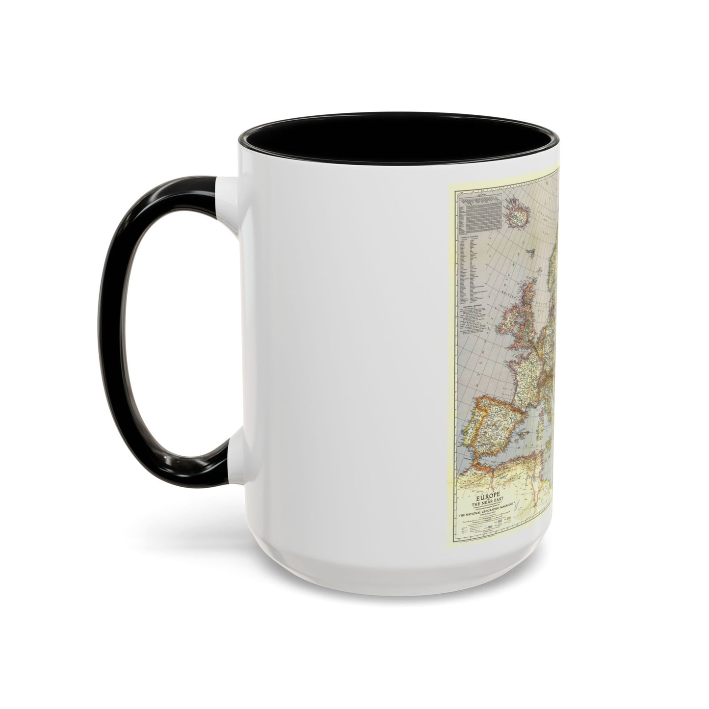 Europe and the Near East (1940) (Map) Accent Coffee Mug