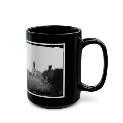 Baptist Church, Fredericksburg, Virginia, From The Backyard Of The Sanitary Commission Depot (U.S. Civil War) Black Coffee Mug