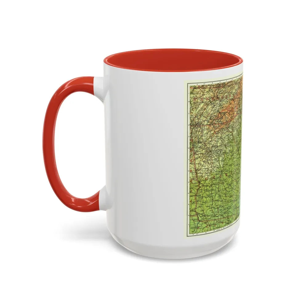 USA - Southeastern (1926) (Map) Accent Coffee Mug-Go Mug Yourself