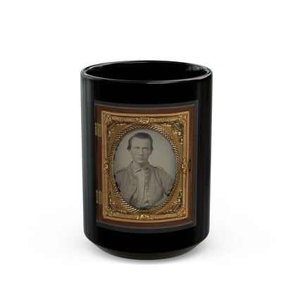 Unidentified Soldier In Confederate Uniform 003 (U.S. Civil War) Black Coffee Mug