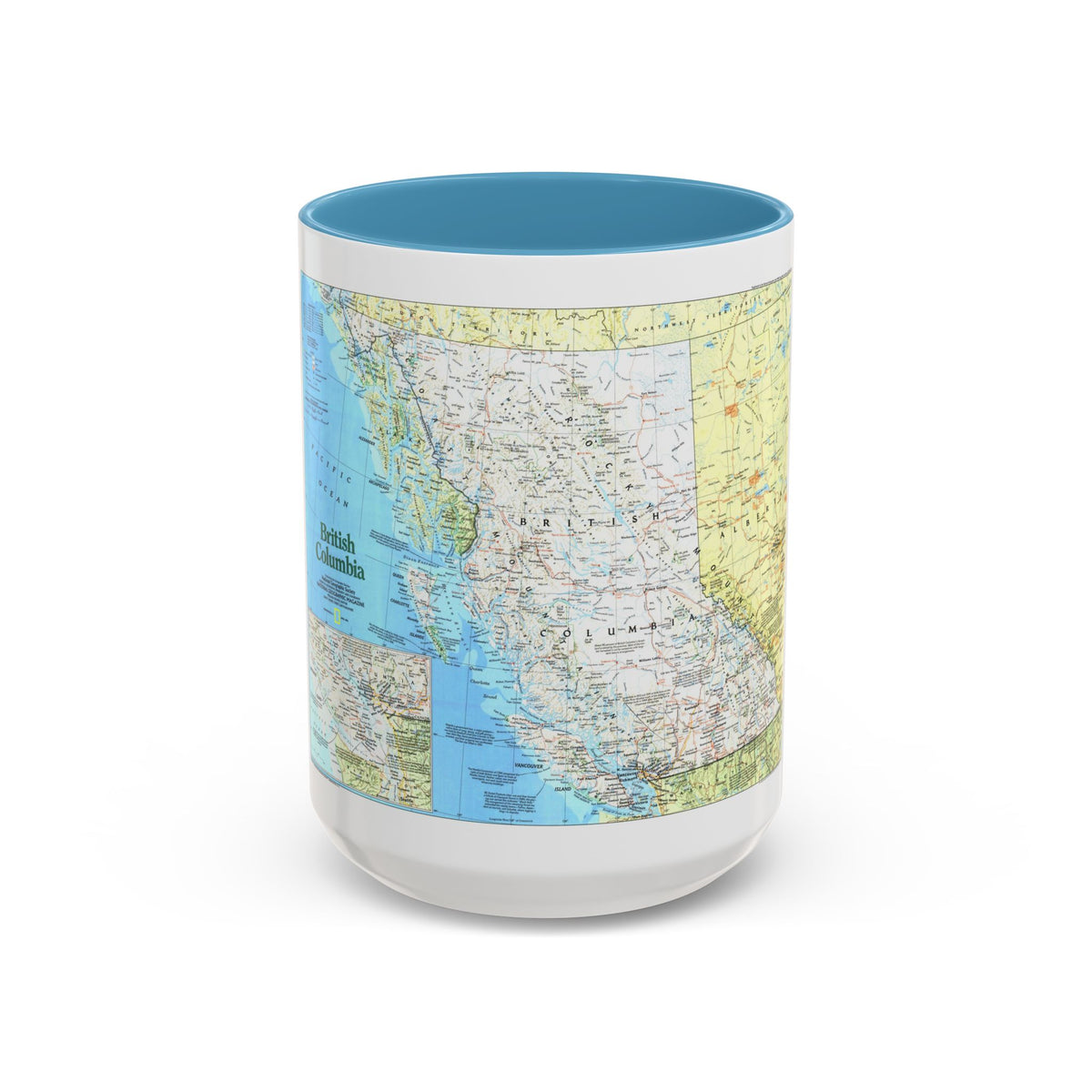 Canada - British Columbia 1 (1992) (Map) Accent Coffee Mug