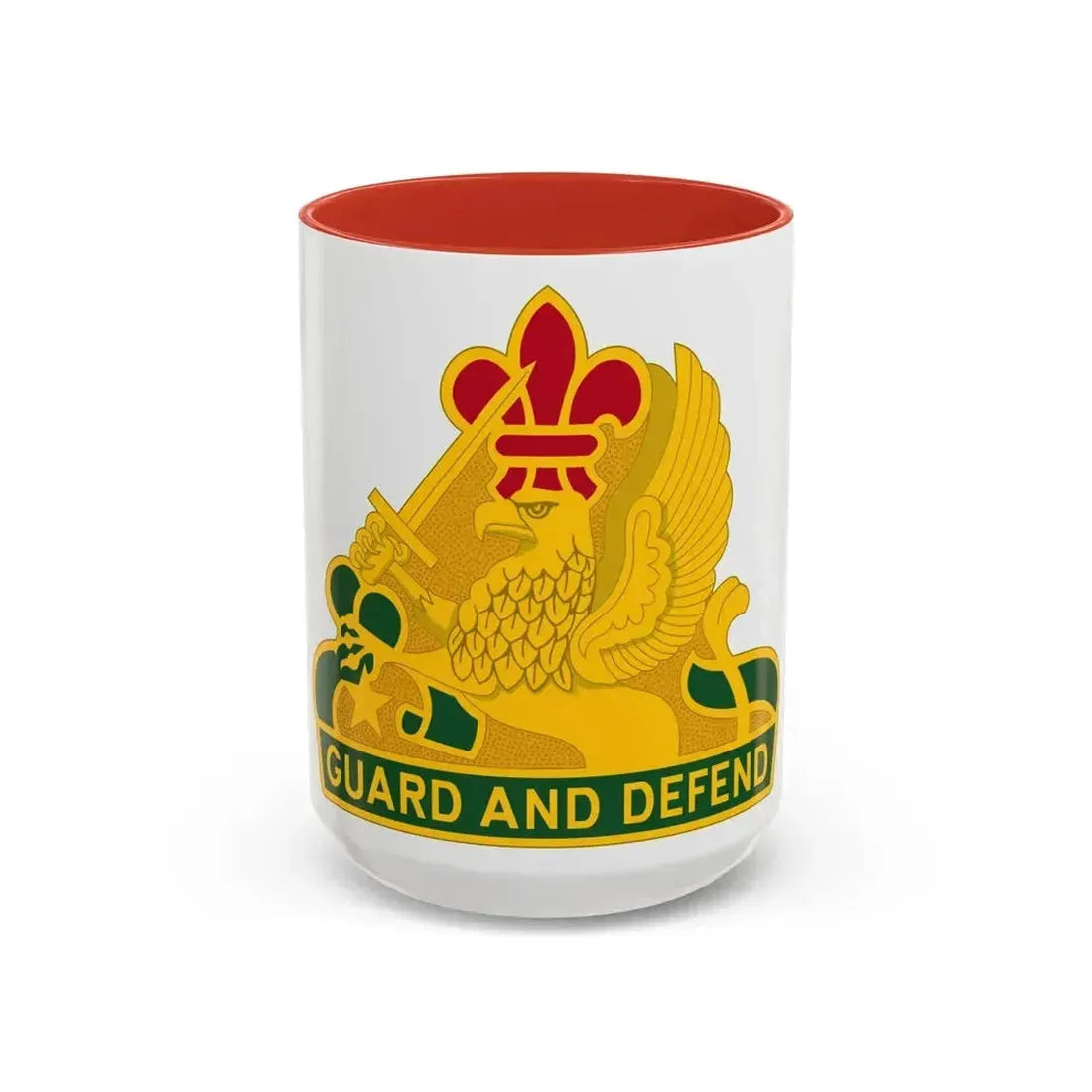 535 Military Police Battalion (U.S. Army) Accent Coffee Mug 15oz Red - Go Mug Yourself