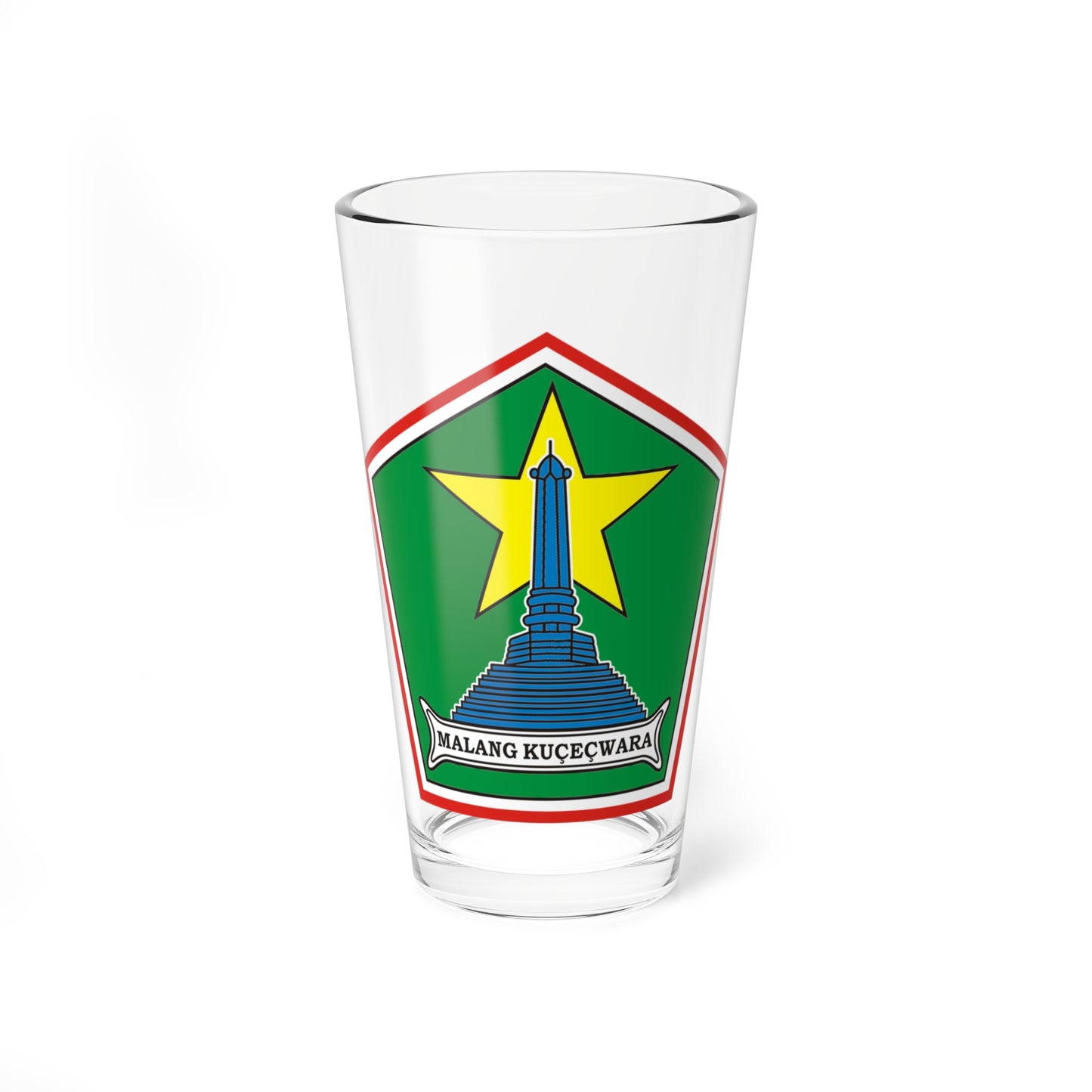 Seal of Malang City Logo Kota Malang (Indonesia) (Coat of Arms) Pint Glass 16oz
