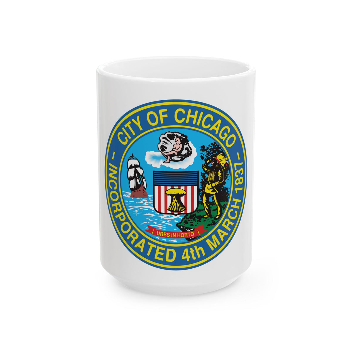 Seal of Chicago Illinois - White Coffee Mug