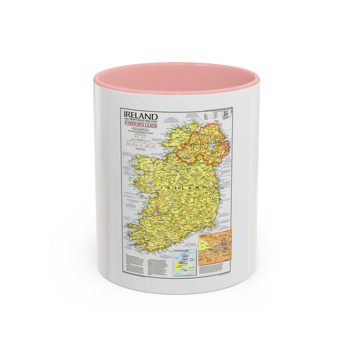 Ireland - A Visitor's Guide (1981) (Map) Accent Coffee Mug