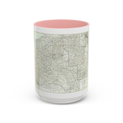 Western Theatre of War (1918) (Map) Accent Coffee Mug