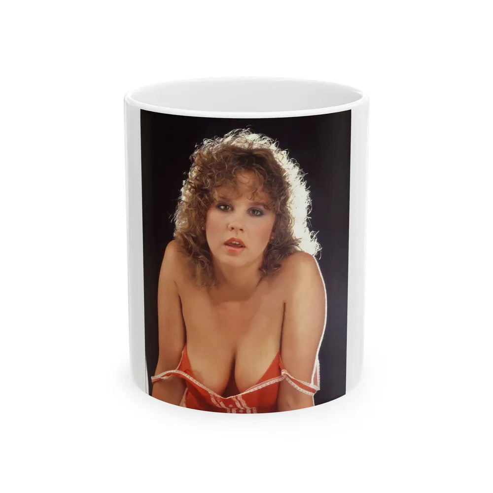 Linda Blair #267 - Partially Topless (Vintage Female Icon) White Coffee Mug-11oz-Go Mug Yourself