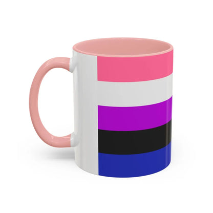 Genderfluidity Pride Flag - Accent Coffee Mug-Go Mug Yourself