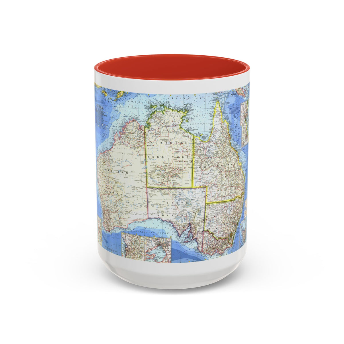 Australia (1963) (Map) Accent Coffee Mug