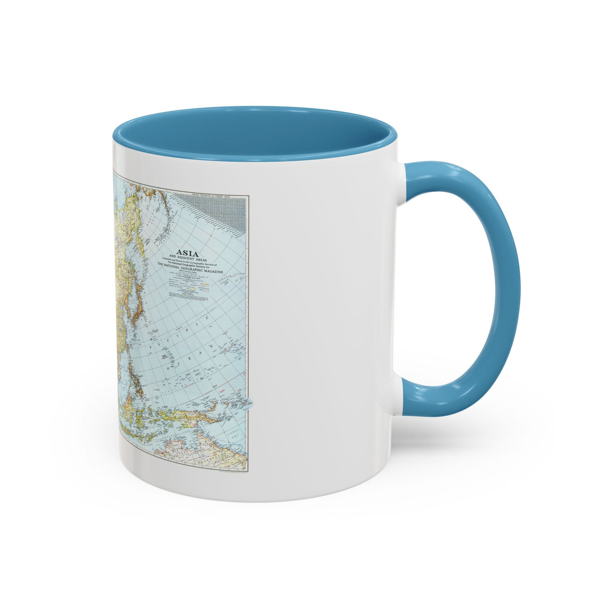 Asia and Adjacent Areas (1942) (Map) Accent Coffee Mug