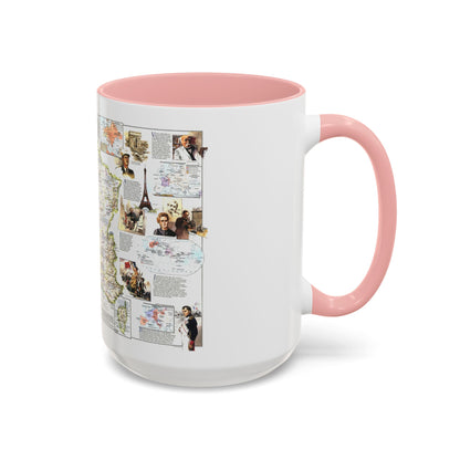 France- - Historical Evolution of a Nation (1989) (Map) Accent Coffee Mug