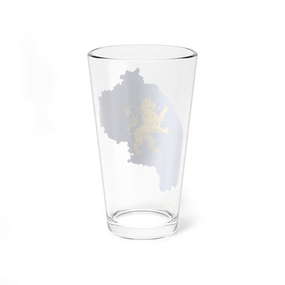 Flag-map of Lviv Oblast (Ukraine) Pint Glass 16oz