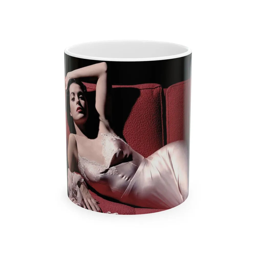 Faith Domergue #141 (Vintage Female Icon) White Coffee Mug-11oz-Go Mug Yourself