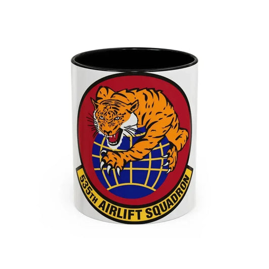 535th Airlift Squadron (U.S. Air Force) Accent Coffee Mug 11oz Black - Go Mug Yourself