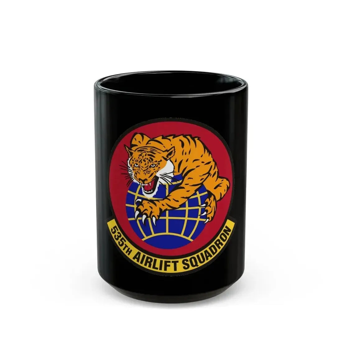 535th Airlift Squadron (U.S. Air Force) Black Coffee Mug 15oz - Go Mug Yourself