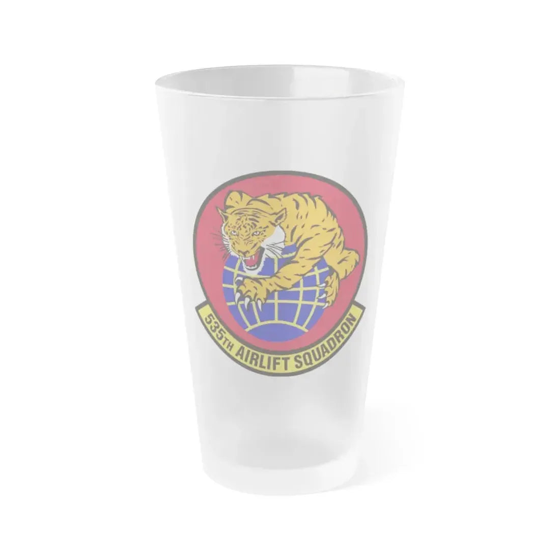 535th Airlift Squadron (U.S. Air Force) Frosted Pint Glass 16oz Default Title - Go Mug Yourself