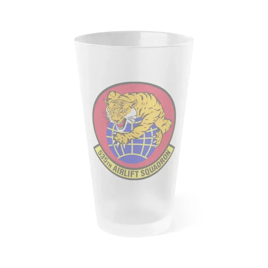 535th Airlift Squadron (U.S. Air Force) Frosted Pint Glass 16oz Default Title - Go Mug Yourself