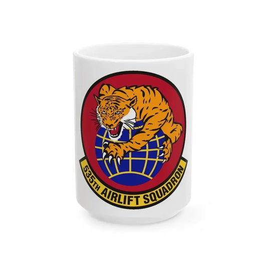 535th Airlift Squadron (U.S. Air Force) White Coffee Mug 15oz - Go Mug Yourself