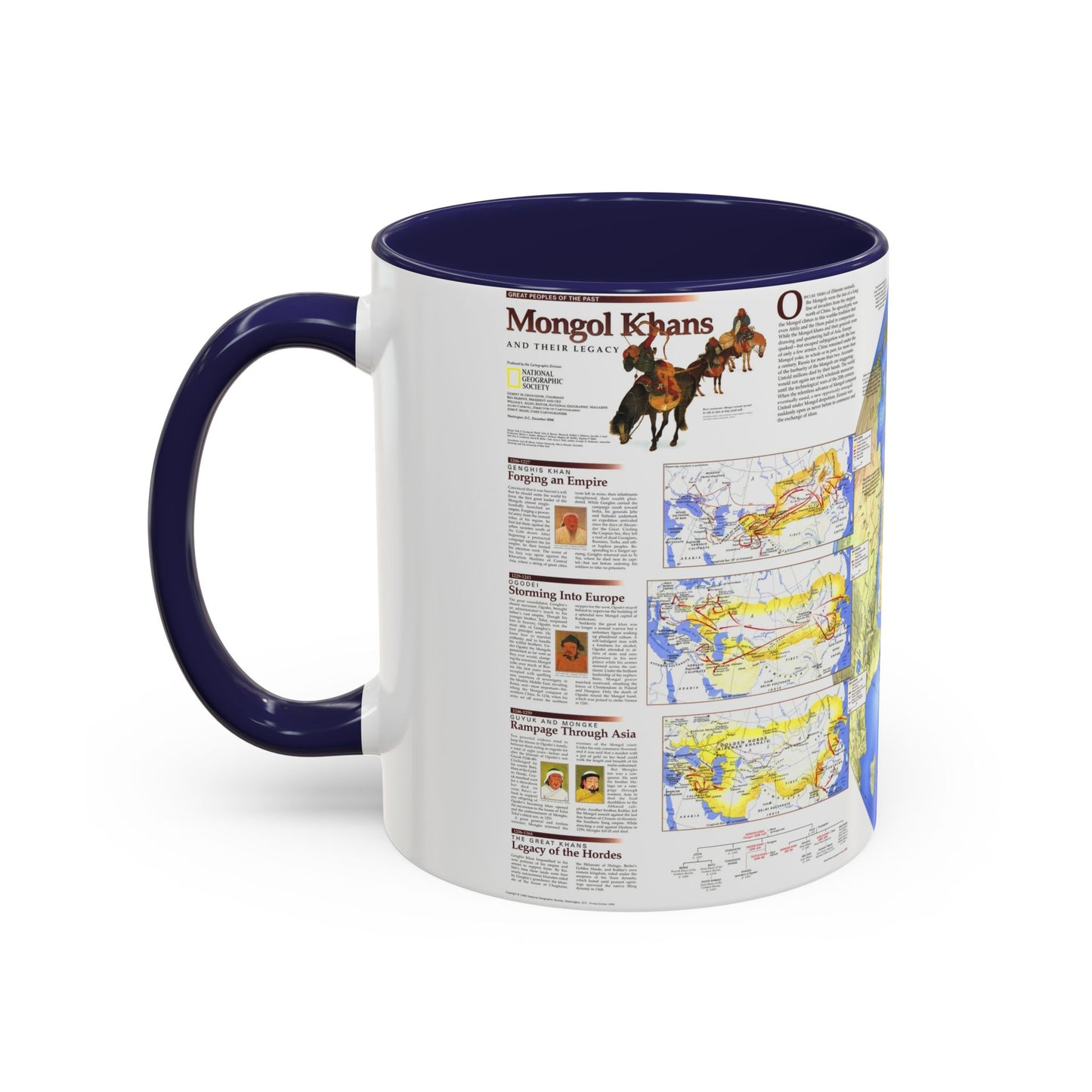 Mongol Khans and Their Legacy (1996) (Map) Accent Coffee Mug