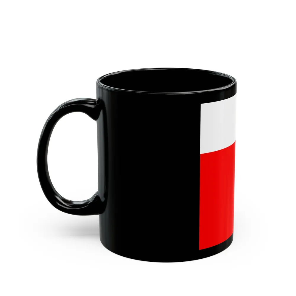 Flag of Lausanne Switzerland - Black Coffee Mug-Go Mug Yourself