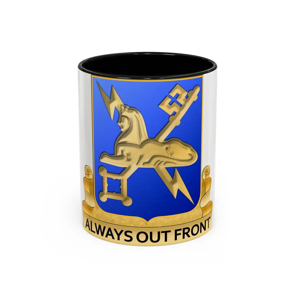 Military Intelligence Corps (U.S. Army) Accent Coffee Mug-11oz-Black-Go Mug Yourself