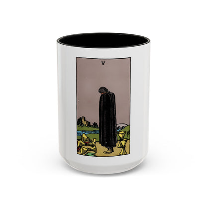 The 5 of Cups (Tarot Card) Accent Coffee Mug