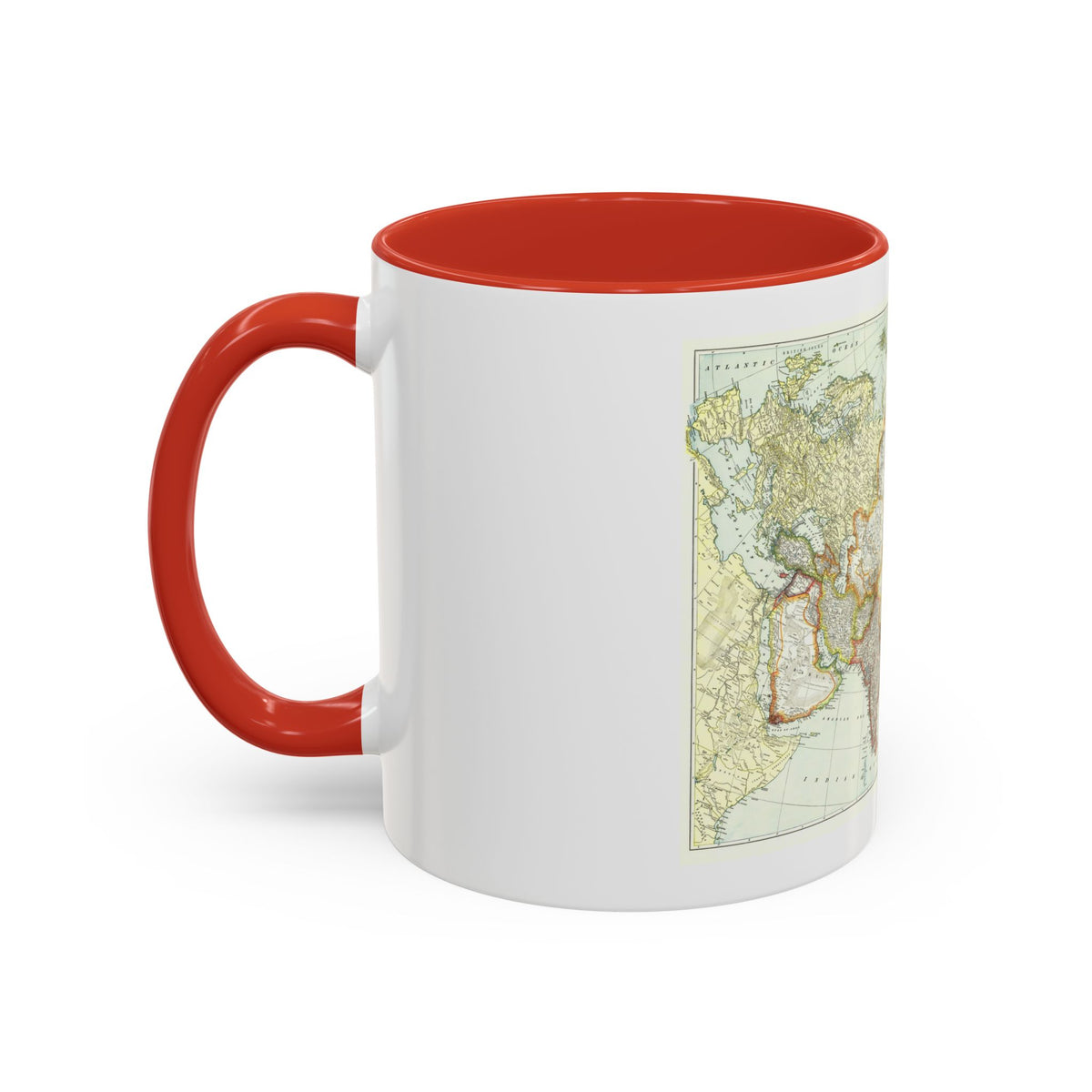 Asia and Adjoining Europe (1921) (Map) Accent Coffee Mug