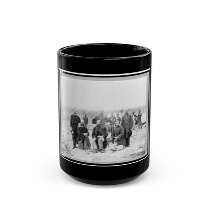 Field And Staff Of 39th U.S. Colored Infantry, In Front Of Petersburg, Va. (U.S. Civil War) Black Coffee Mug