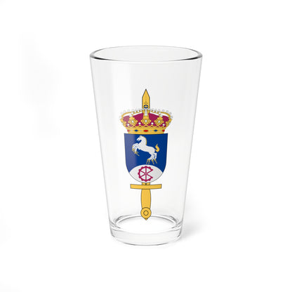 Verkstadsadministrativt centrum vapen (Sweden) (Coat of Arms) Pint Glass 16oz