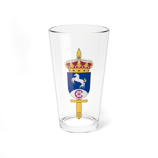 Verkstadsadministrativt centrum vapen (Sweden) (Coat of Arms) Pint Glass 16oz