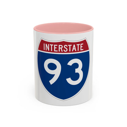 Interstate 93 (U.S. Highways) Accent Coffee Mug