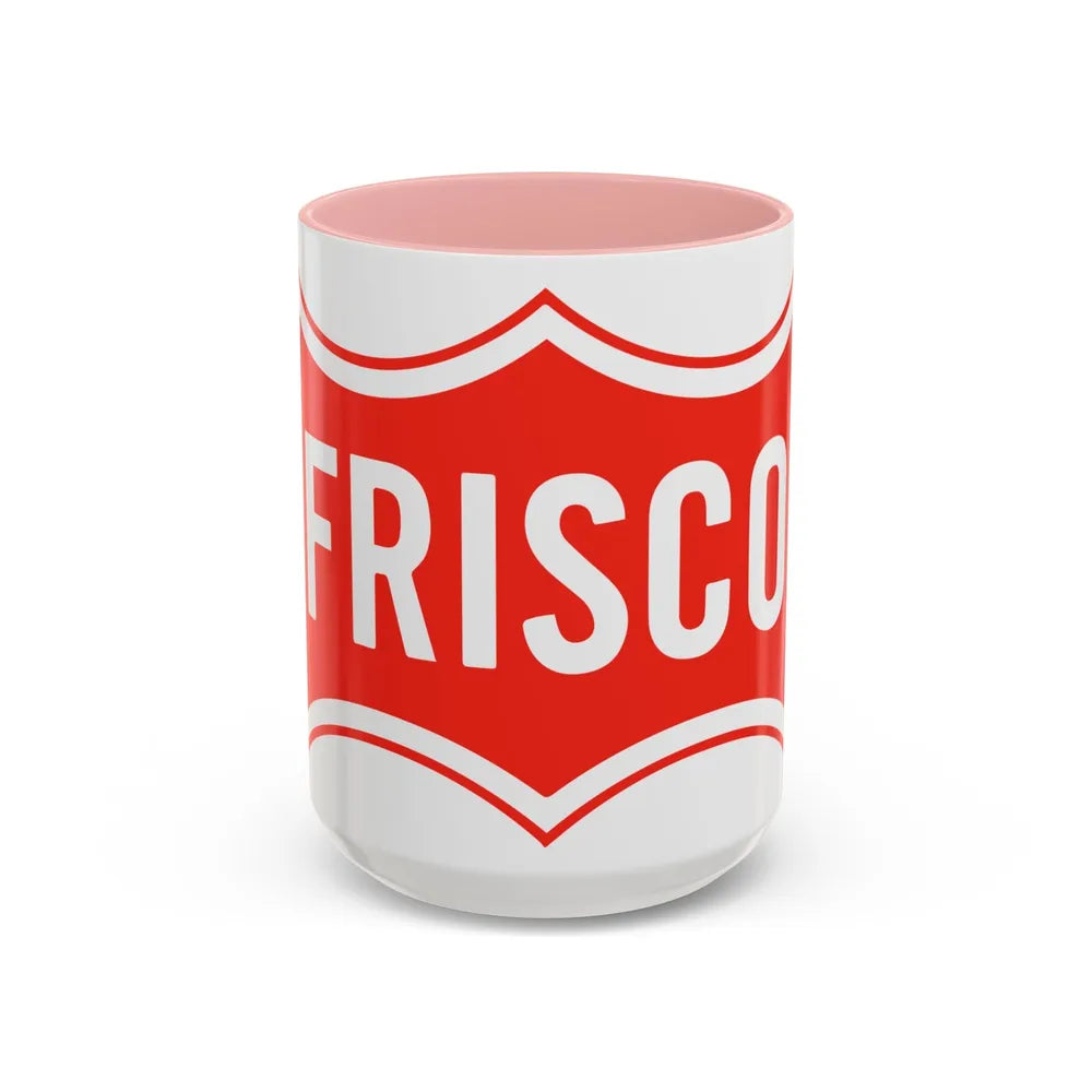 Seal of Frisco Texas - Accent Coffee Mug-15oz-Pink-Go Mug Yourself