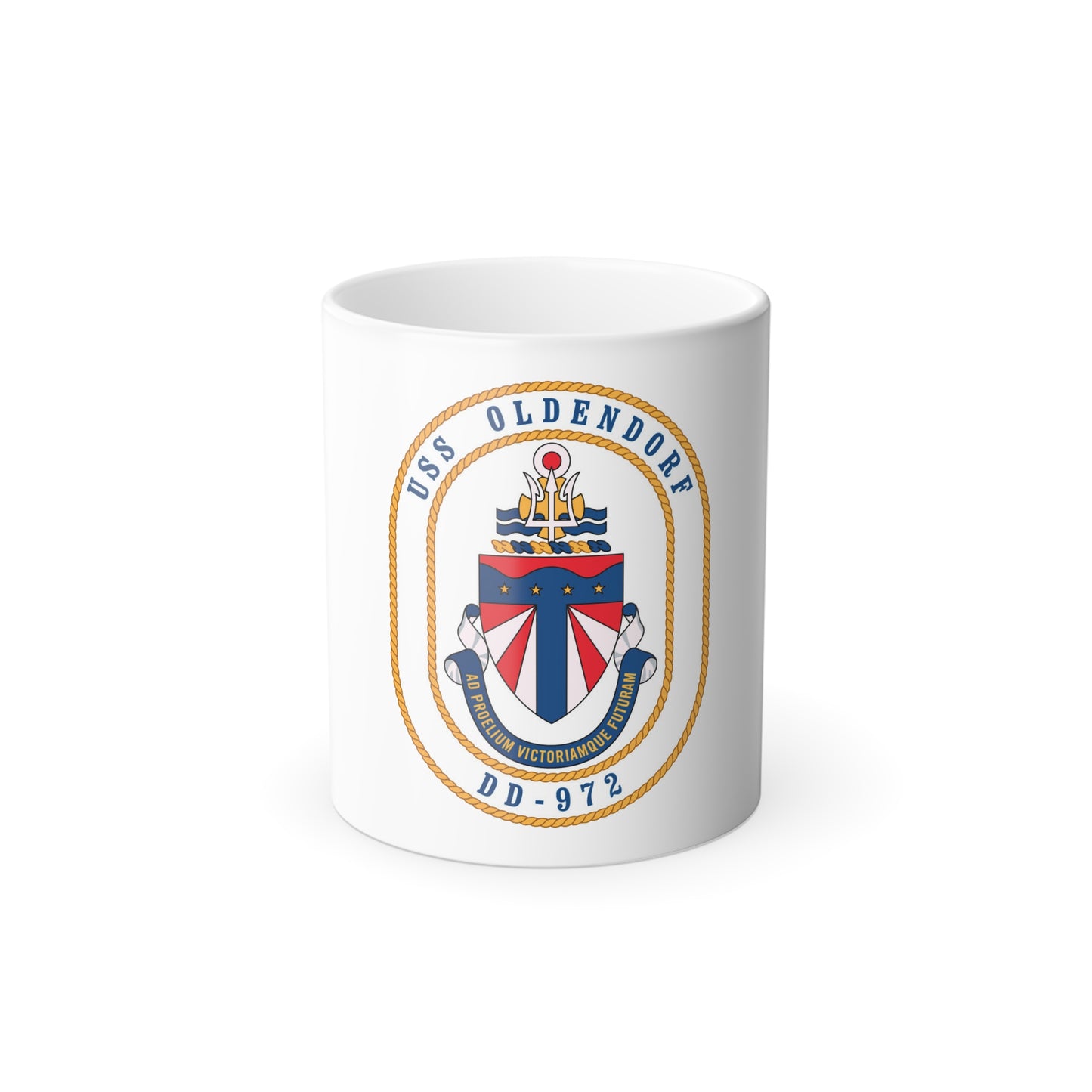 USS Oldendorf DD 972 (U.S. Navy) Color Changing Mug 11oz
