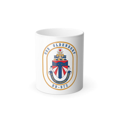 USS Oldendorf DD 972 (U.S. Navy) Color Changing Mug 11oz