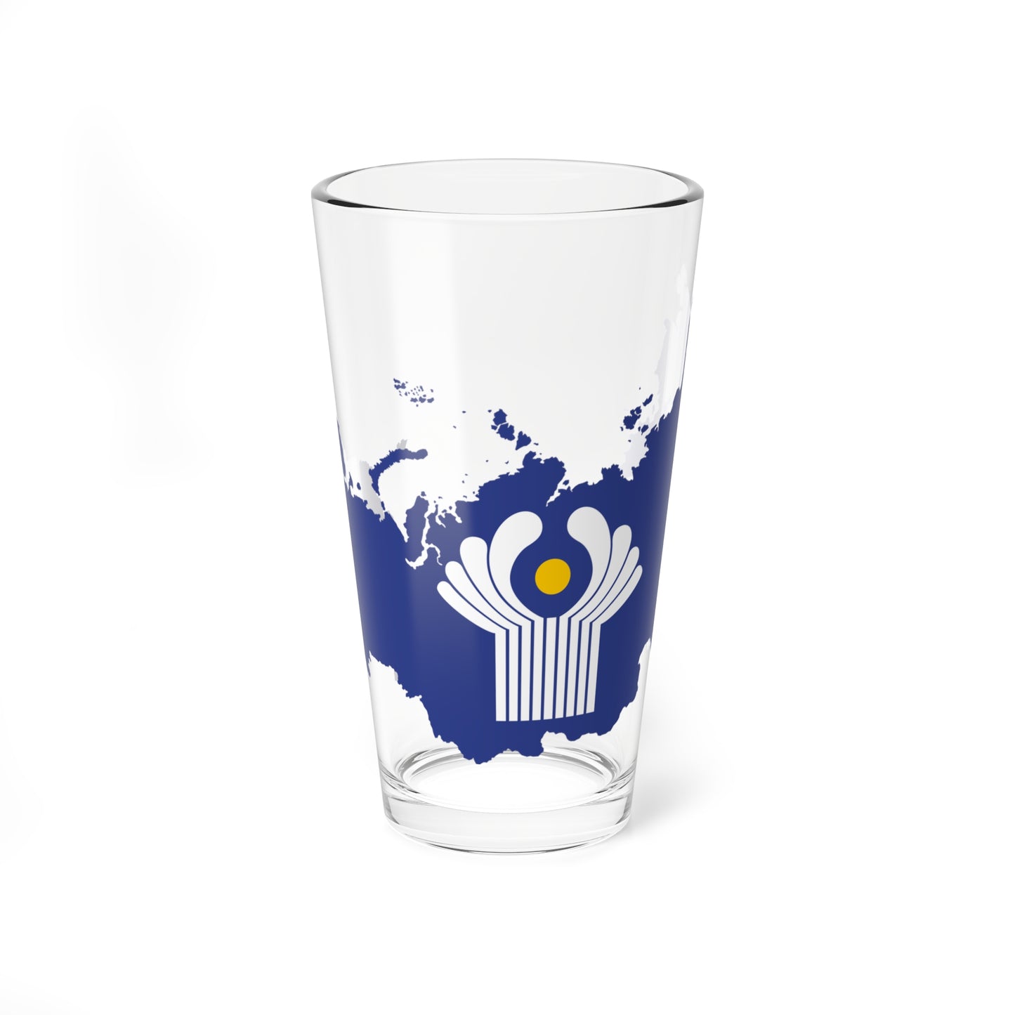 Flag-map of Russia CIS (Russia) Pint Glass 16oz