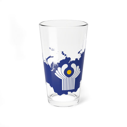 Flag-map of Russia CIS (Russia) Pint Glass 16oz