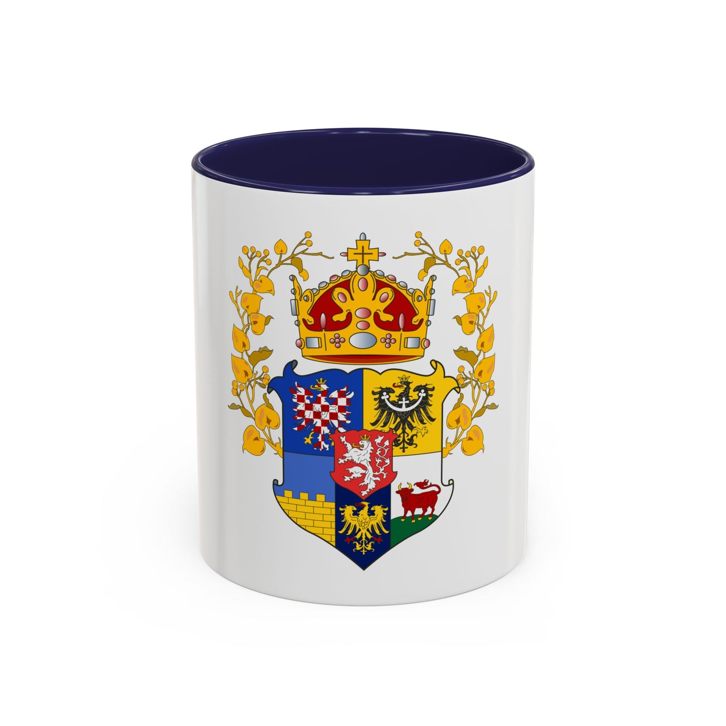 Coat of arms of the lands of the Bohemian Crown - Accent Coffee Mug