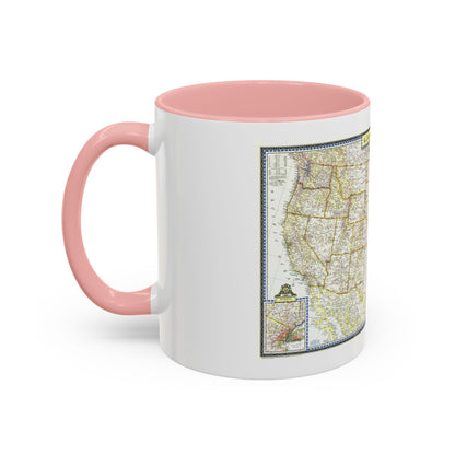 USA - The United States (1951) (Map) Accent Coffee Mug