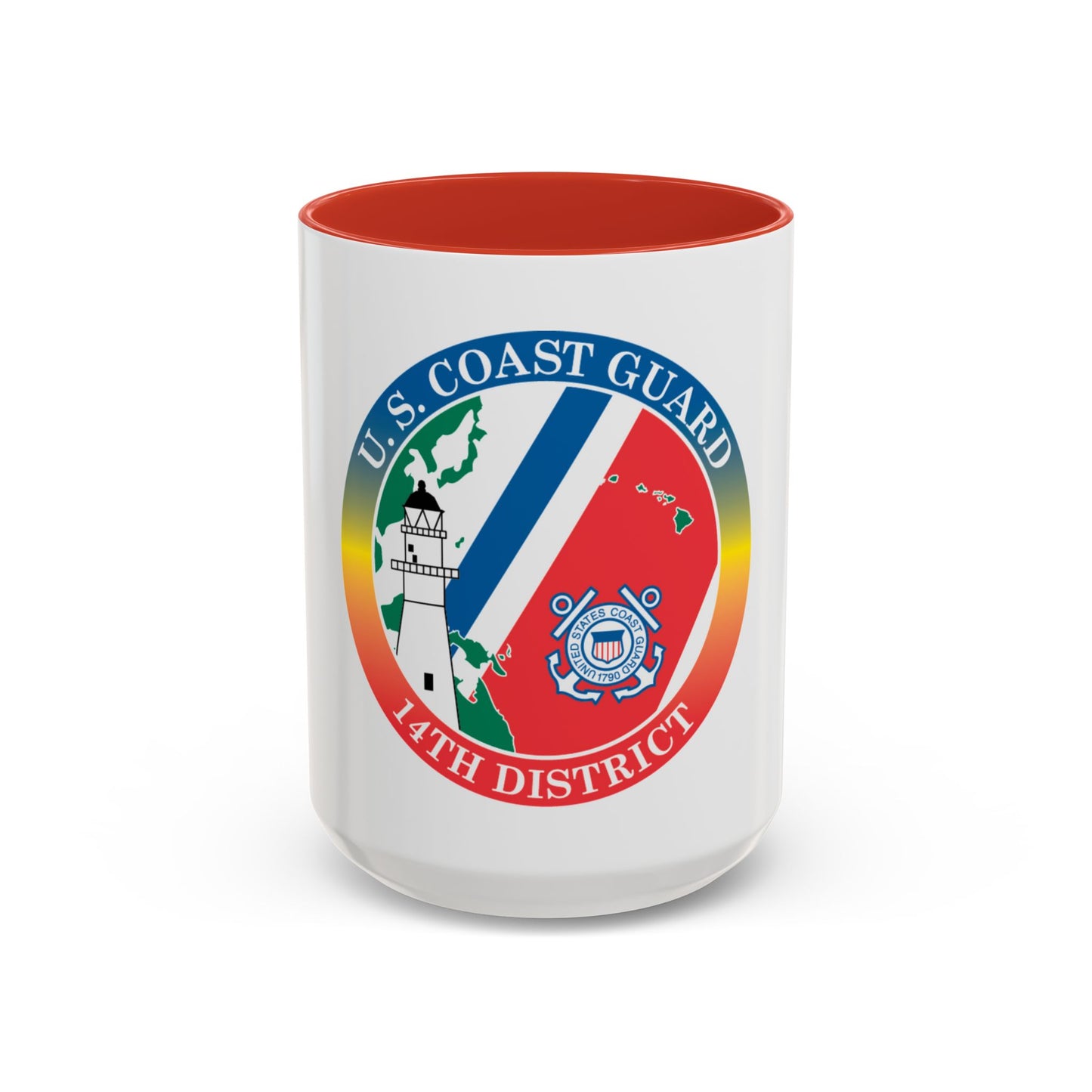 14th CG District (U.S. Coast Guard) Accent Coffee Mug